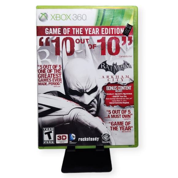 Batman DC Arkham City Game Of The Year Edition (Xbox 360, 2012) CIB Pre-owned - Picture 1 of 8